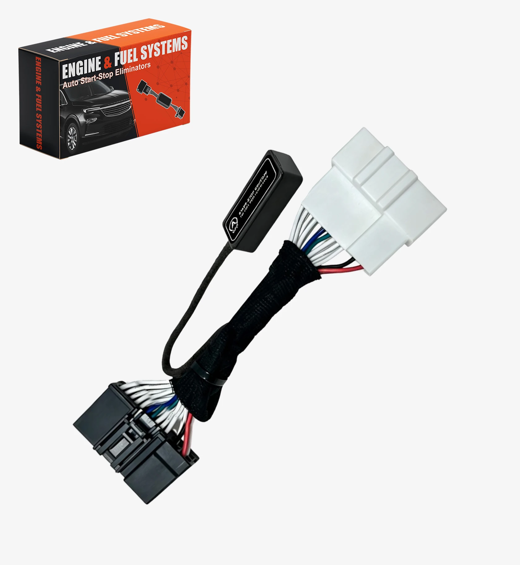 Auto start-stop eliminator switch memory harness for the 2021-2026 Ford Bronco, plug and play
